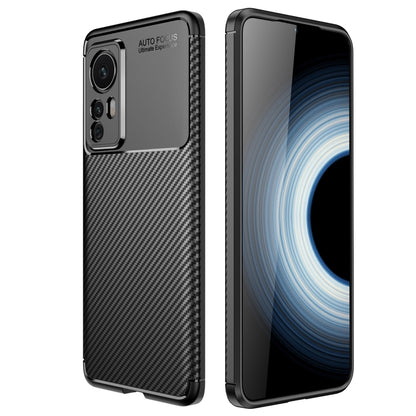 For Xiaomi Redmi K50 Ultra / Xiaomi 12T / 12T Pro Carbon Fiber Texture Shockproof TPU Phone Case(Black) - Xiaomi Cases by buy2fix | Online Shopping UK | buy2fix