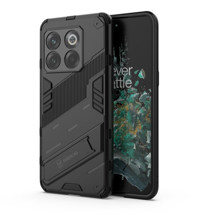 For OnePlus 10T 5G Punk Armor PC + TPU Phone Case with Holder(Black) - Mobile Accessories by buy2fix | Online Shopping UK | buy2fix