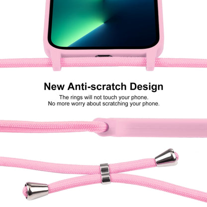 For iPhone 13 Pro Max Crossbody Lanyard Liquid Silicone Case(Pink) - iPhone 13 Pro Max Cases by buy2fix | Online Shopping UK | buy2fix