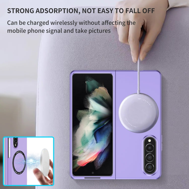 For Samsung Galaxy Z Fold4 Magsafe Magnetic Folding PC Phone Case(Purple) - Galaxy Z Fold4 5G Cases by buy2fix | Online Shopping UK | buy2fix