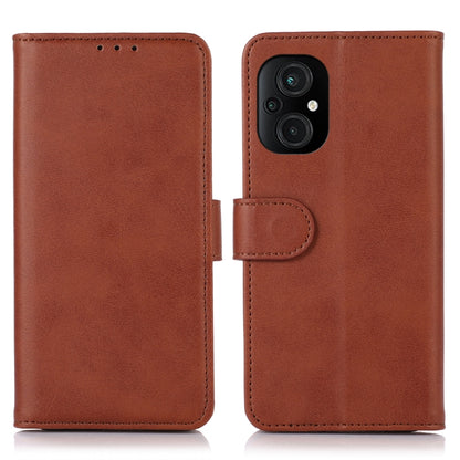 For Xiaomi Poco M5 4G/Poco M4 5G/M5 5G Cow Texture Leather Phone Case(Brown) - Poco M5 Cases by buy2fix | Online Shopping UK | buy2fix