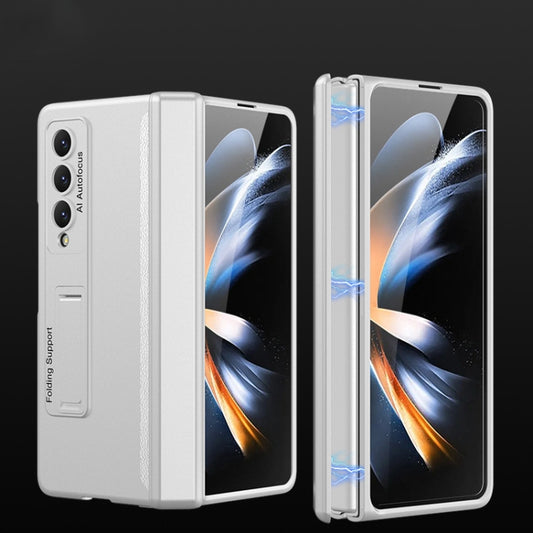 For Samsung Galaxy Z Fold4 GKK Magnetic Hinged Folding Full Phone Case(Silver) - Galaxy Z Fold4 5G Cases by GKK | Online Shopping UK | buy2fix