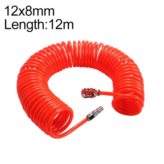 LAIZE Compressor Air Flexible PU Spring Tube with Connector, Specification:12x8mm, 12m -  by LAIZE | Online Shopping UK | buy2fix