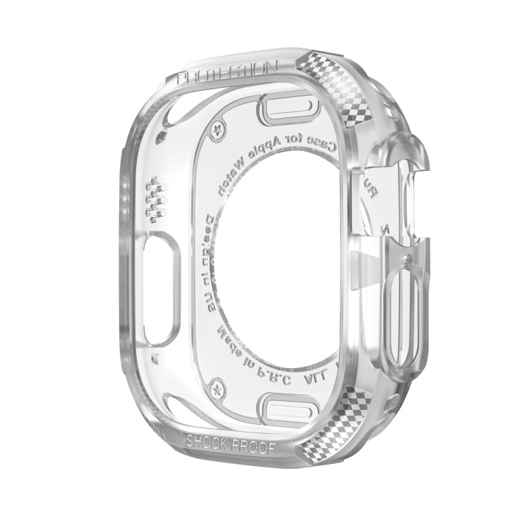 Carbon Fiber Shockproof Case For Apple Watch Series 8&7 45mm(Transparent) - Watch Cases by buy2fix | Online Shopping UK | buy2fix