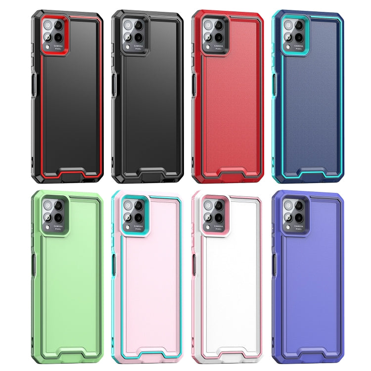 For T-Mobile Revvl 6 Pro 5G Armour Two-color TPU + PC Phone Case(Green+Grey) - More Brand by buy2fix | Online Shopping UK | buy2fix