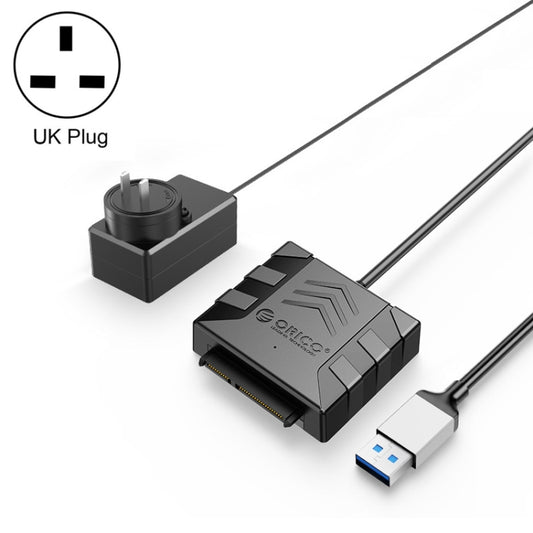 ORICO UTS1 USB 3.0 2.5-inch SATA HDD Adapter with 12V 2A Power Adapter, Cable Length:0.5m(UK Plug) - USB to IDE / SATA by ORICO | Online Shopping UK | buy2fix