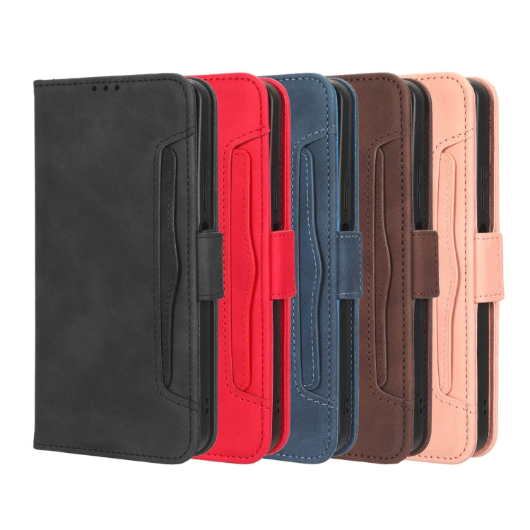 For Xiaomi Poco M5 Skin Feel Calf Texture Card Slots Leather Phone Case(Brown) - Poco M5 Cases by buy2fix | Online Shopping UK | buy2fix