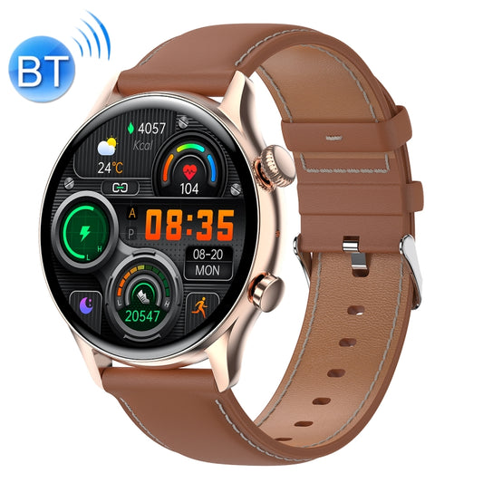 Ochstin 5HK8 Pro 1.36 inch Round Screen Blood Oxygen Blood Pressure Monitoring Bluetooth Smart Watch, Strap:Leather(Gold) - Smart Wear by OCHSTIN | Online Shopping UK | buy2fix