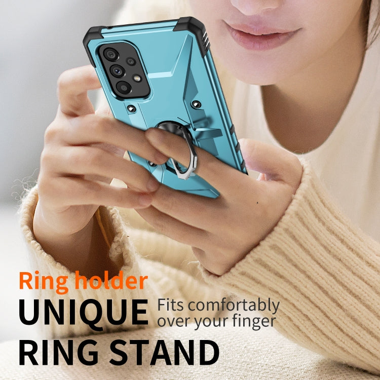 For Samsung Galaxy A73 5G Ring Holder Phone Case(Black) - Galaxy Phone Cases by buy2fix | Online Shopping UK | buy2fix