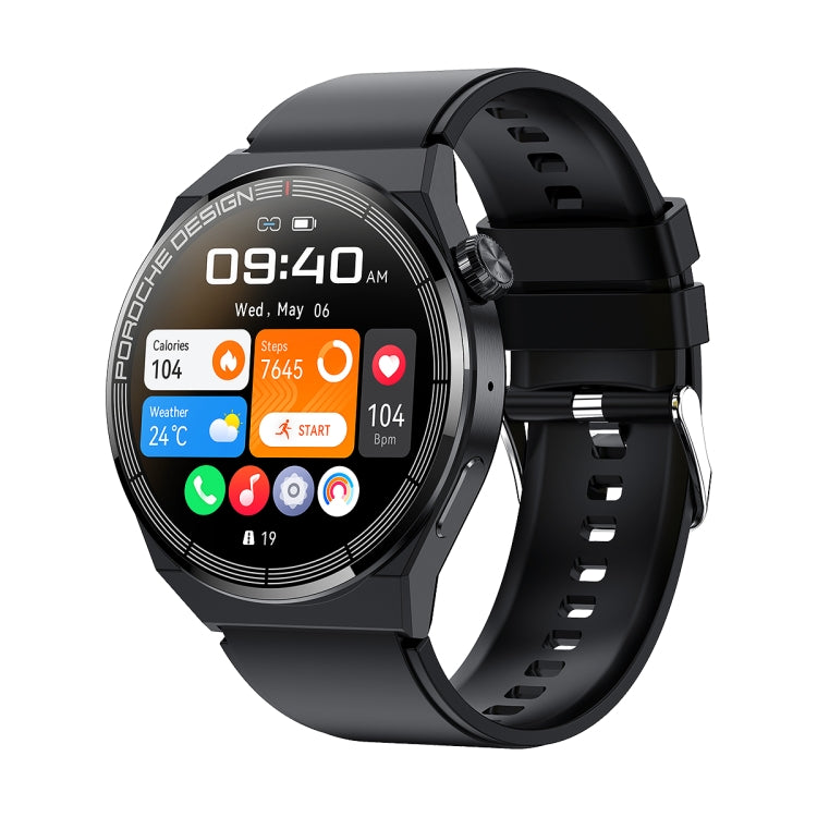 Ochstin 5HK46P 1.36 inch Round Screen Silicone Strap Smart Watch with Bluetooth Call Function(Black+Black) - Smart Watches by OCHSTIN | Online Shopping UK | buy2fix