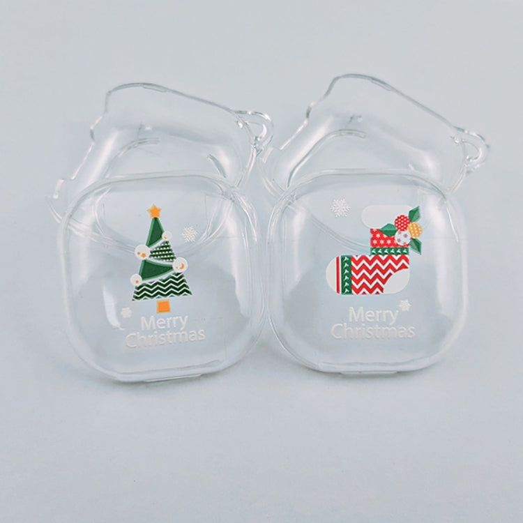 For Samsung Galaxy Buds Live Christmas Transparent TPU Earphone Case(Christmas Socks) - Samsung Earphone Case by buy2fix | Online Shopping UK | buy2fix