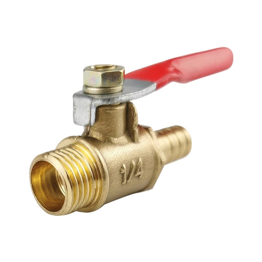 LAIZE Pneumatic Hose Connector Copper Ball Valve, Specification:Outside 2-Barb 8mm -  by LAIZE | Online Shopping UK | buy2fix