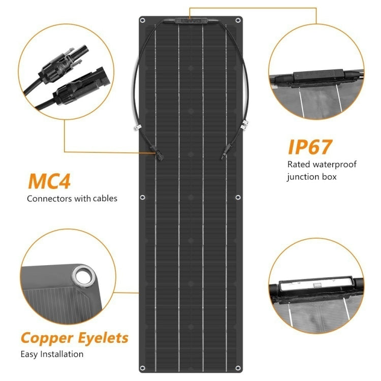 50W Single Board with 40A Controller PV System Solar Panel(Black) - Solar Panels by buy2fix | Online Shopping UK | buy2fix