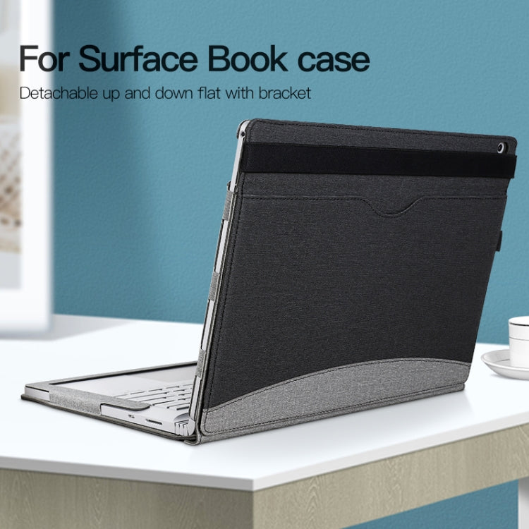 For MicroSoft Surface Book 3 / 2 / 1 13.5 inch Leather Laptop Case(Black Brown) - Others by buy2fix | Online Shopping UK | buy2fix