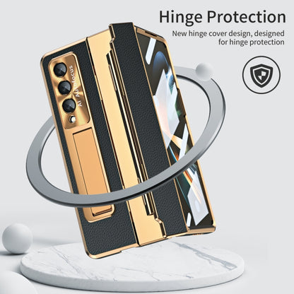 For Samsung Galaxy Z Fold4 Integrated Full Coverage Phone Case with Hinge(Gold+Black) - Galaxy Z Fold4 5G Cases by buy2fix | Online Shopping UK | buy2fix