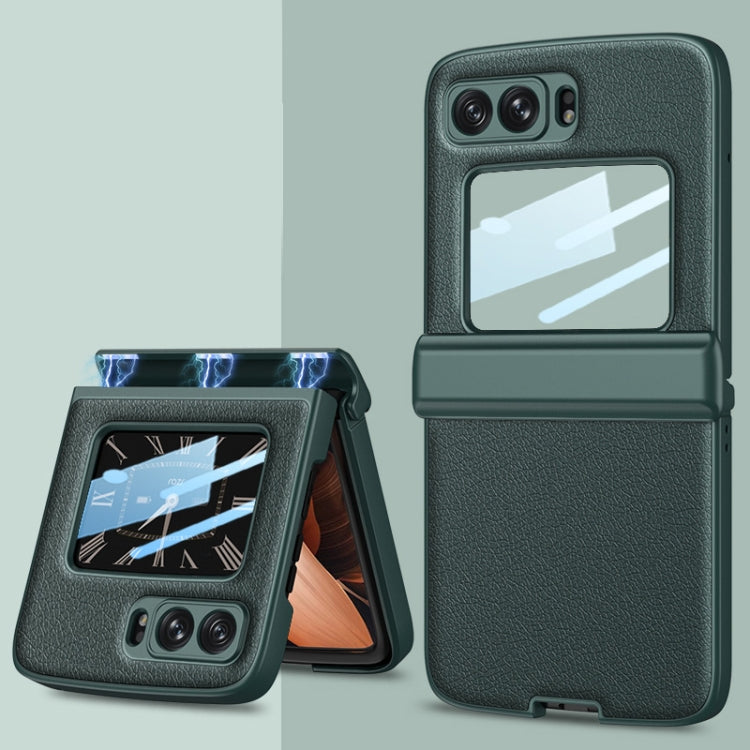 For Motorola Razr 2022 GKK Magnetic Folding Shockproof Leather Phone Case(Green) - Motorola Cases by GKK | Online Shopping UK | buy2fix