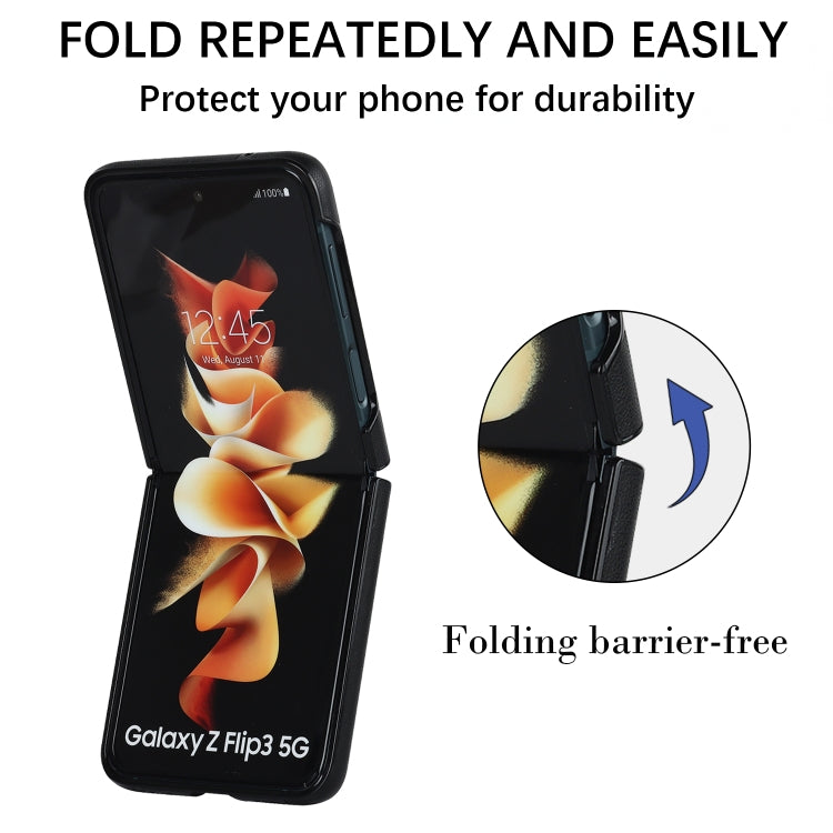 For Samsung Galaxy Z Flip4 Rhombic Microfiber Folding Phone Case(Black) - Galaxy Z Flip4 5G Cases by buy2fix | Online Shopping UK | buy2fix