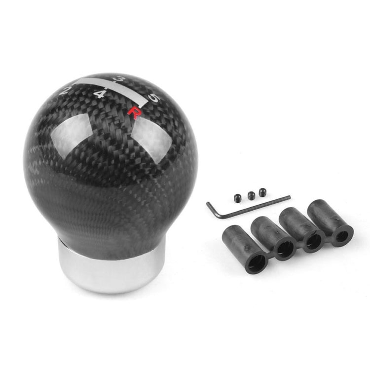 Universal Car Carbon Fiber Gear Shift Knob, 5-speed - In Car by buy2fix | Online Shopping UK | buy2fix