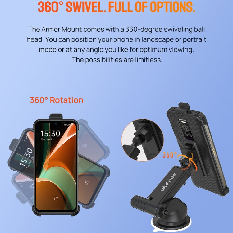 Ulefone Car Suction Cup Phone Holder(Black) - In Car by Ulefone | Online Shopping UK | buy2fix