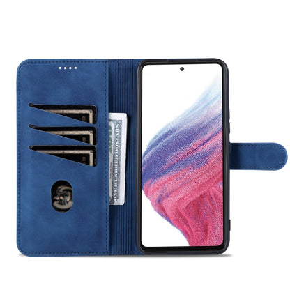 For Samsung Galaxy A54 5G AZNS Skin Feel Calf Texture Flip Leather Phone Case(Blue) - Galaxy Phone Cases by AZNS | Online Shopping UK | buy2fix