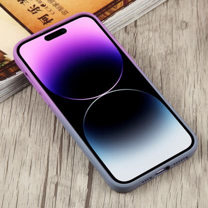 For iPhone 14 Pro Liquid TPU Silicone Gradient MagSafe Phone Case(Purple) - iPhone 14 Pro Cases by buy2fix | Online Shopping UK | buy2fix