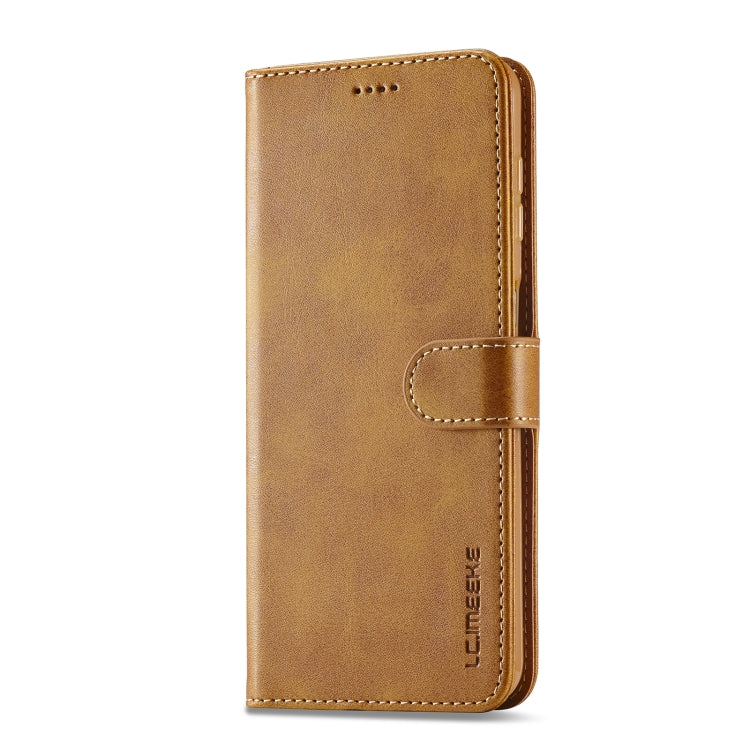 For Samsung Galaxy A34 5G LC.IMEEKE Calf Texture Leather Phone Case(Brown) - Galaxy Phone Cases by LC.IMEEKE | Online Shopping UK | buy2fix