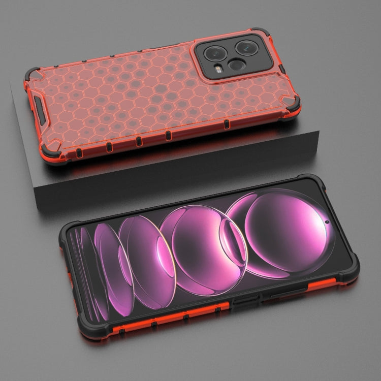 For Xiaomi Poco X5 Pro Shockproof Honeycomb PC + TPU Phone Case(Red) - Xiaomi Cases by buy2fix | Online Shopping UK | buy2fix