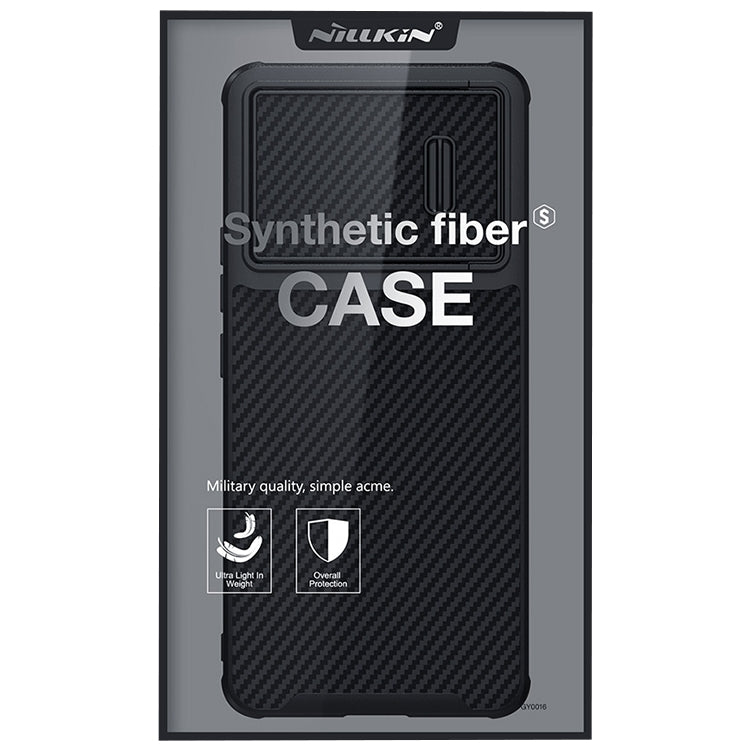 For Xiaomi 13 NILLKIN Synthetic Fiber Camshield Phone Case(Black) - 13 Cases by NILLKIN | Online Shopping UK | buy2fix