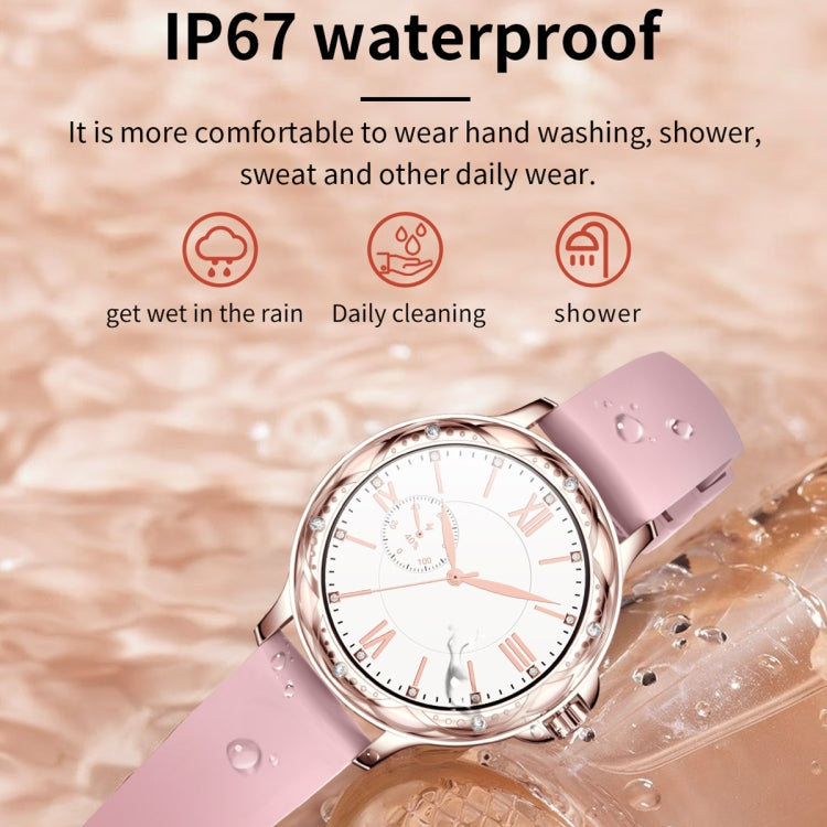 CF12 1.2 inch Waterproof Smart Silicone Strap Wristband Support Heart Rate Monitoring / Blood Pressure Monitoring(Pink) - Smart Wear by buy2fix | Online Shopping UK | buy2fix