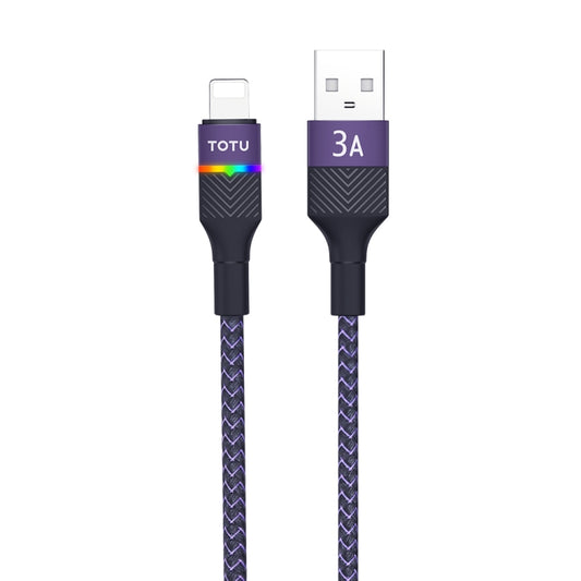 TOTU BL-016 Journey Series USB to 8 Pin Colorful Breathing Light Data Cable, Length:1.5m(Purple) - Normal Style Cable by TOTUDESIGN | Online Shopping UK | buy2fix