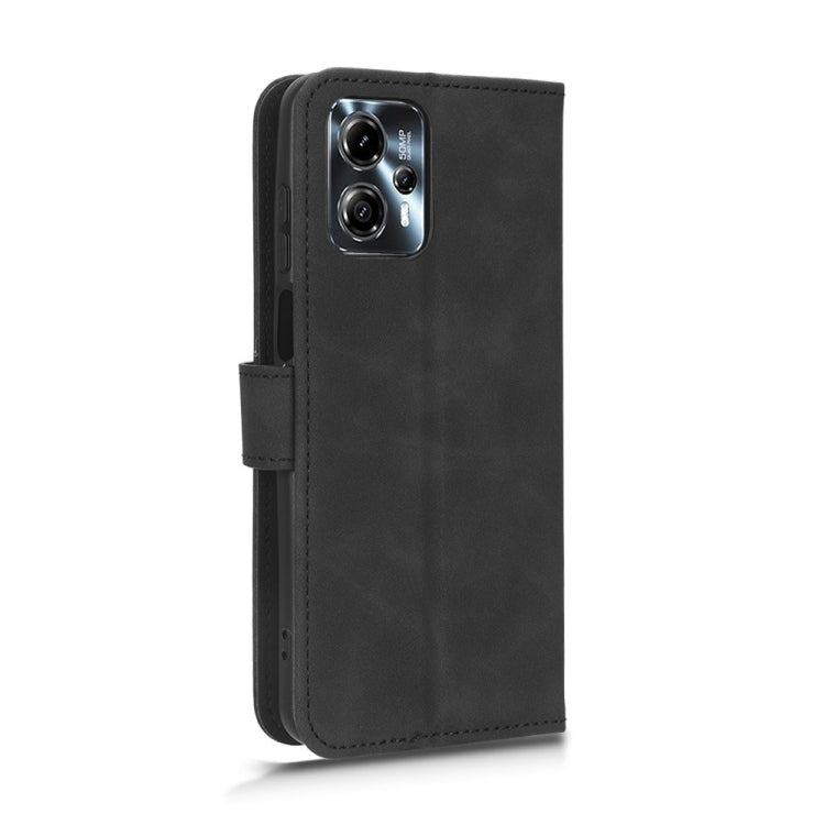 For Motorola Moto G13 / G23 / G53 Skin Feel Magnetic Flip Leather Phone Case(Black) - Motorola Cases by buy2fix | Online Shopping UK | buy2fix