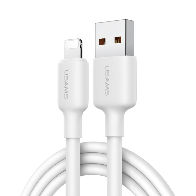 USAMS US-SJ606 U84 2.4A USB to 8 Pin Charging Data Cable, Cable Length:3m(White) - Normal Style Cable by USAMS | Online Shopping UK | buy2fix