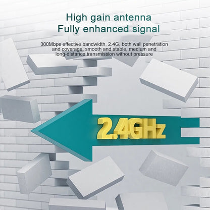 Wavlink WN578W2 300Mbps 2.4GHz WiFi Extender Repeater Home Wireless Signal Amplifier(US Plug) - Broadband Amplifiers by WAVLINK | Online Shopping UK | buy2fix