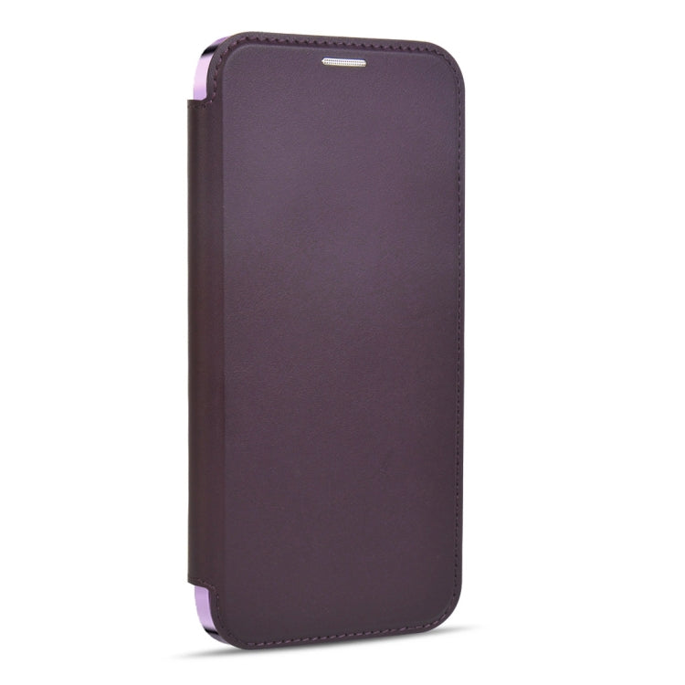 For Samsung Galaxy S23 5G MagSafe Magnetic RFID Anti-theft Leather Phone Case(Dark Purple) - Galaxy S23 5G Cases by buy2fix | Online Shopping UK | buy2fix