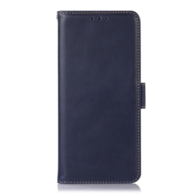 For Sony Xperia 10 V Crazy Horse Top Layer Cowhide Leather Phone Case(Blue) - Sony Cases by buy2fix | Online Shopping UK | buy2fix