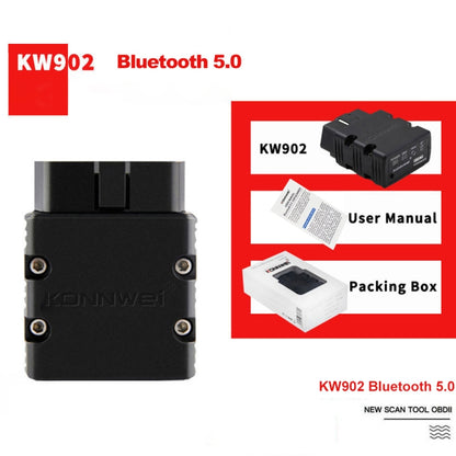 KONNWEI KW902 Bluetooth 5.0 OBD2 Car Fault Diagnostic Scan Tools Support IOS / Android(White) - Code Readers & Scan Tools by KONNWEI | Online Shopping UK | buy2fix