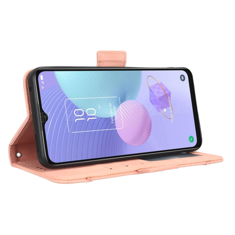 For TCL 408 Skin Feel Calf Texture Card Slots Leather Phone Case(Pink) - More Brand by buy2fix | Online Shopping UK | buy2fix