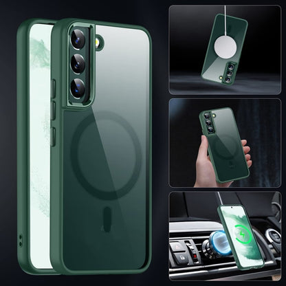 For Samsung Galaxy S23 5G Acrylic PC MagSafe Magnetic Phone Case(Green) - Galaxy S23 5G Cases by buy2fix | Online Shopping UK | buy2fix