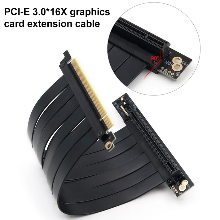 PCI-E 3.0 16X 90 Degree Graphics Card Extension Cable, Length:35cm -  by buy2fix | Online Shopping UK | buy2fix