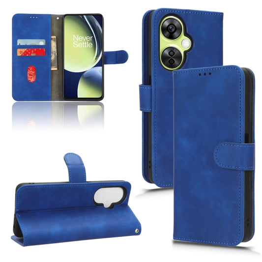 For OnePlus Nord CE 3 Skin Feel Magnetic Flip Leather Phone Case(Blue) - OnePlus Cases by buy2fix | Online Shopping UK | buy2fix