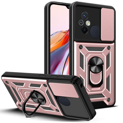 For Xiaomi Redmi 12C 4G / 11A Sliding Camera Cover Design TPU+PC Phone Case(Rose Gold) - Xiaomi Cases by buy2fix | Online Shopping UK | buy2fix