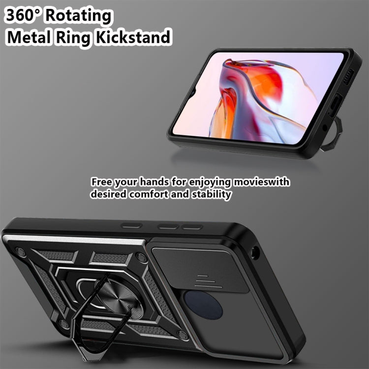 For Xiaomi Redmi 12C 4G / 11A Sliding Camera Cover Design TPU+PC Phone Case(Green) - Xiaomi Cases by buy2fix | Online Shopping UK | buy2fix