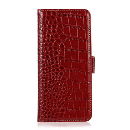 For Motorola ThinkPhone 5G Crocodile Top Layer Cowhide Leather Phone Case(Red) - Motorola Cases by buy2fix | Online Shopping UK | buy2fix