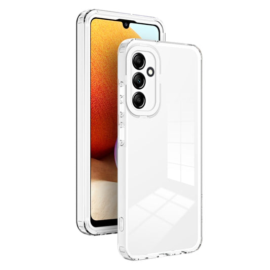 For Samsung Galaxy A24 4G 3 in 1 Clear TPU Color PC Frame Phone Case(White) - Galaxy Phone Cases by buy2fix | Online Shopping UK | buy2fix