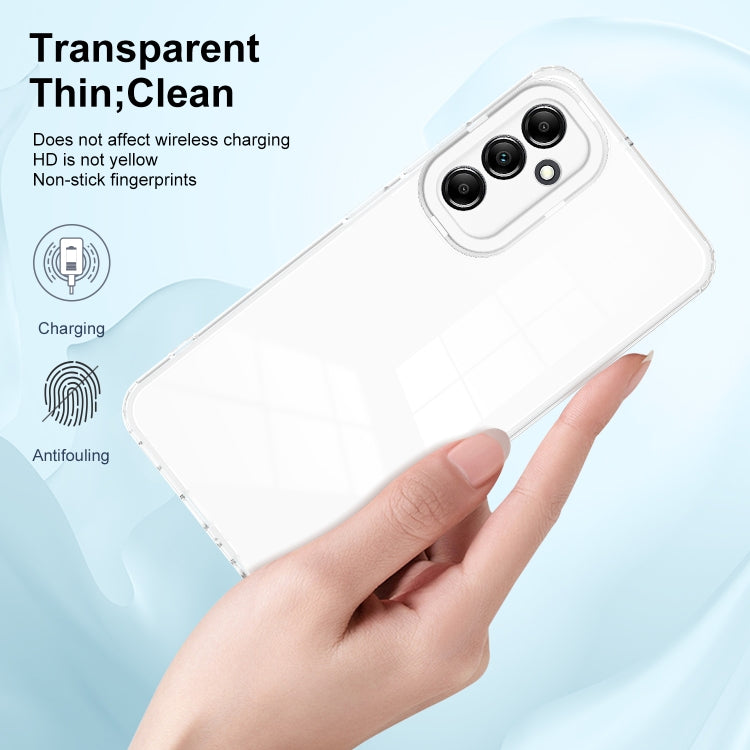 For Samsung Galaxy A24 4G 3 in 1 Clear TPU Color PC Frame Phone Case(White) - Galaxy Phone Cases by buy2fix | Online Shopping UK | buy2fix