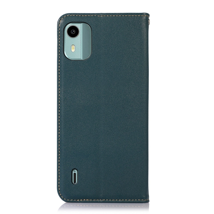 For Nokia C12 4G KHAZNEH Nappa Top Layer Cowhide Leather Phone Case(Green) - Nokia Cases by buy2fix | Online Shopping UK | buy2fix