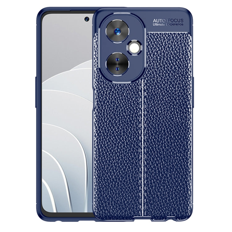 For OnePlus Nord CE 3 Lite Litchi Texture TPU Phone Case(Blue) - OnePlus Cases by buy2fix | Online Shopping UK | buy2fix