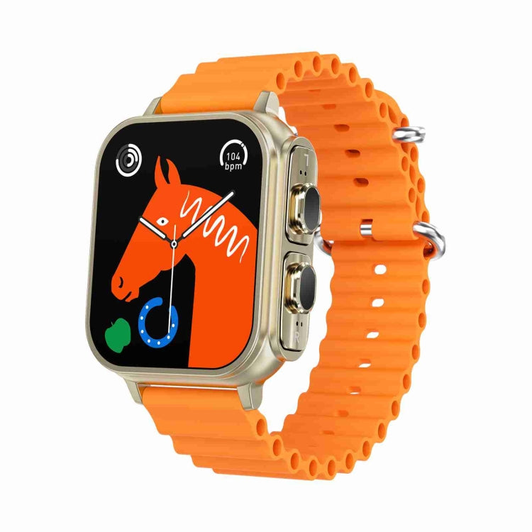 N22 2 in 1 1.96 inch HD Display Sport Bluetooth Call Earphone Smart Watch(Orange) - Smart Wear by buy2fix | Online Shopping UK | buy2fix