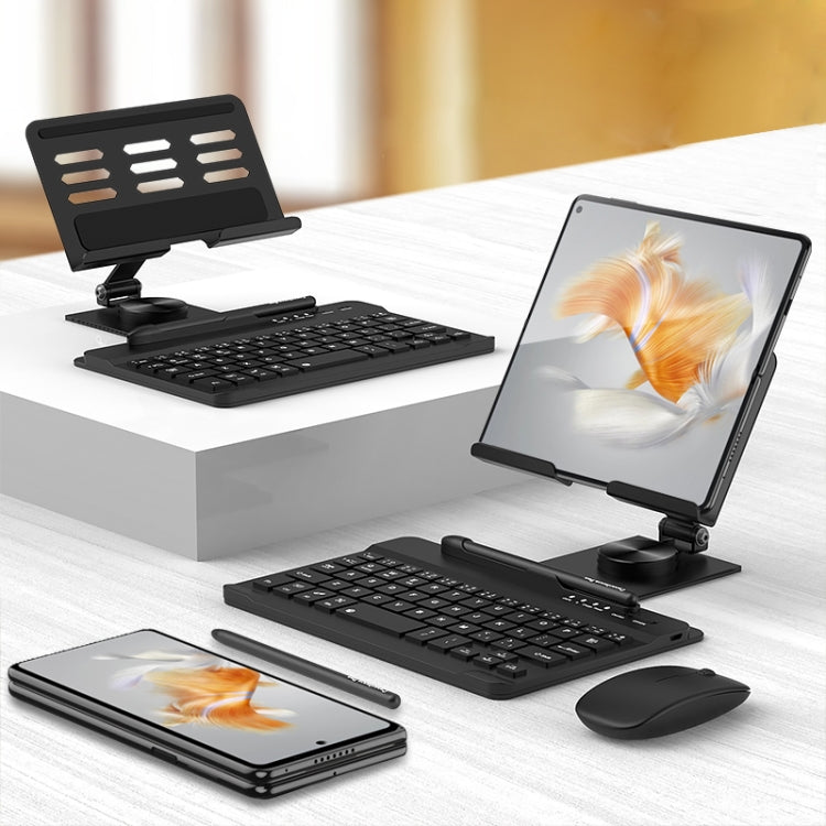 For Huawei Mate X3 GKK Magnetic Folding Keyboard Bracket Set, Keyboard + Holder + Pen + Mouse + Phone Case(Black) - Other Accessories by GKK | Online Shopping UK | buy2fix