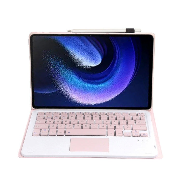 For Xiaomi Pad 6 / Pad 6 Pro A0N7-A Lambskin Texture Ultra-thin Bluetooth Keyboard Leather Case with Touchpad(Pink) - Others Keyboard by buy2fix | Online Shopping UK | buy2fix